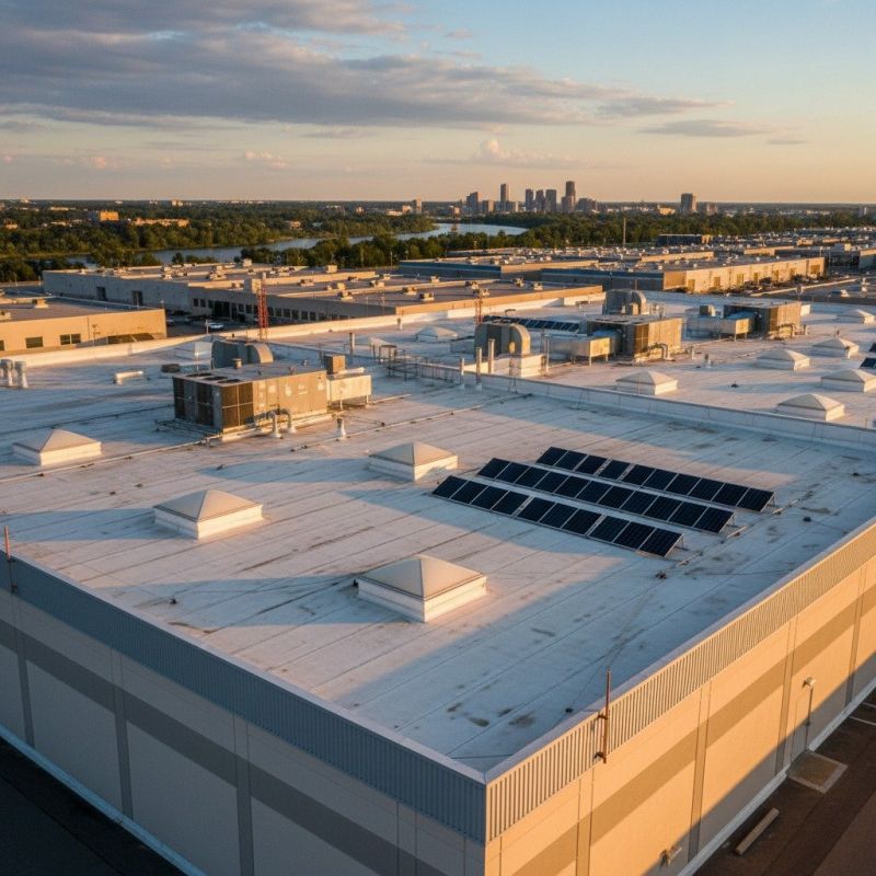 Commercial Solar Installation detail
